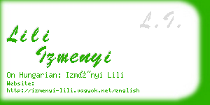 lili izmenyi business card